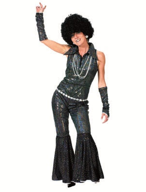 combinaison disco à sequins noir femme taille xl