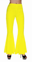 pantalon pattes d''éléphant jaune femme taille s/m