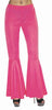 pantalon pattes d''éléphant rose femme taille l