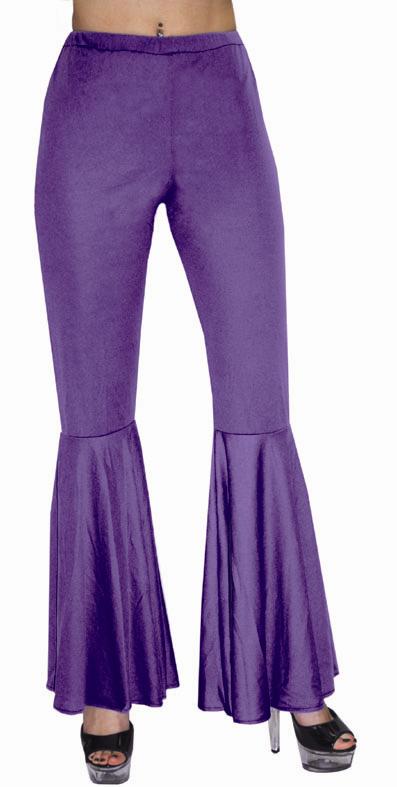 pantalon pattes d''éléphant violet femme taille l