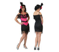 robe charleston rose et noire 2pcs taille s/m