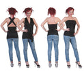 bustier noir femme taille unique