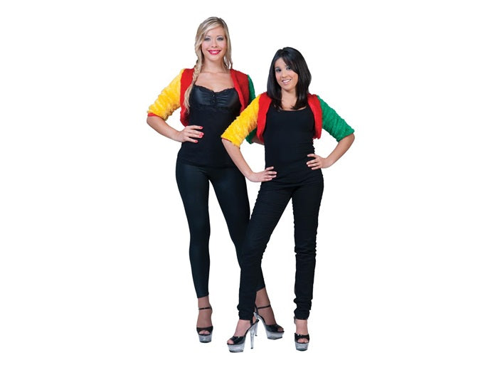 boléro imitation fourrure tricolore taille unique