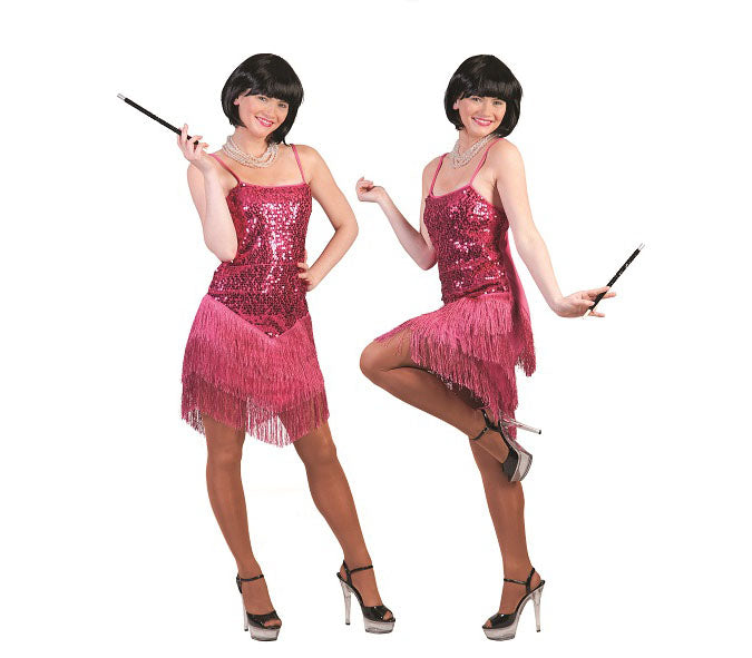 robe charleston à sequins rose femme taille xs