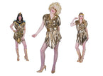 robe tunique disco cléopatre déesse or femme taille xs/s