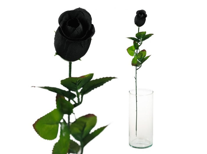 fleur artificielle rose noire 60cm