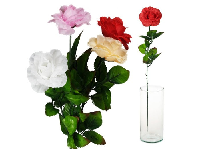 fleur artificielle rose baccara ouverte mix 65cm