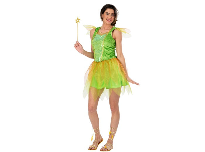 déguisement d''elfe fée eliane vert femme taille s/m