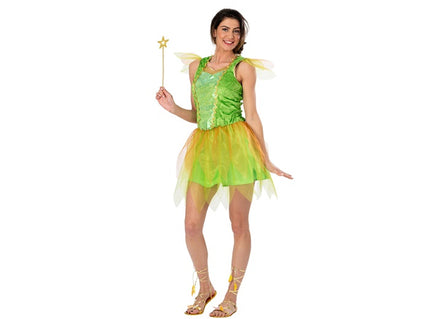 déguisement d''elfe fée eliane vert femme taille s/m