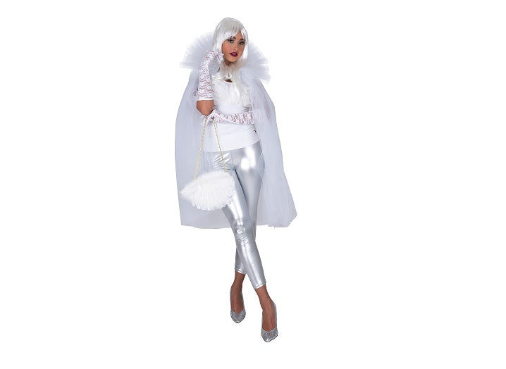 cape en tulle blanc adulte taille unique