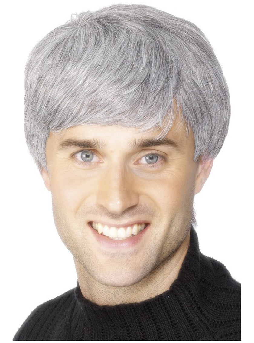 Perruque d'homme d'entreprise grise