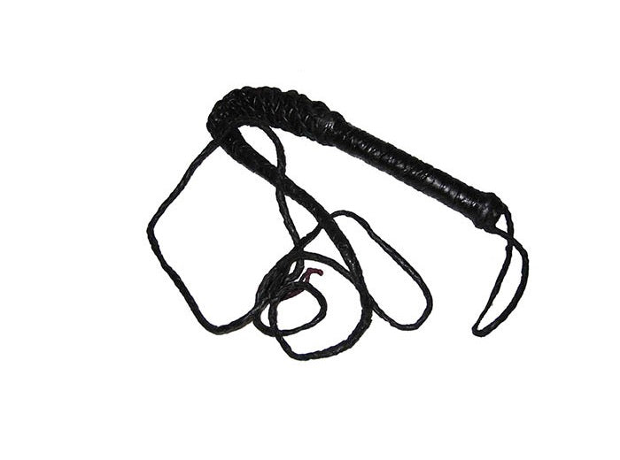 fouet en cuir noir 2.4m