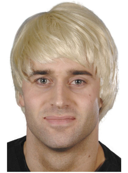 Perruque courte et blonde pour enfant