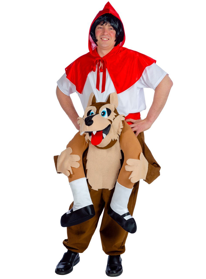Déguisement porte-moi Chaperon rouge sur le méchant loup