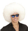 Perruque afro blanche géante adulte