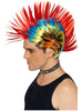 Perruque punk multicolore