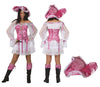 déguisement sexy pirate rose & blanc femme taille l