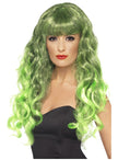 Perruque de sirène verte et noire