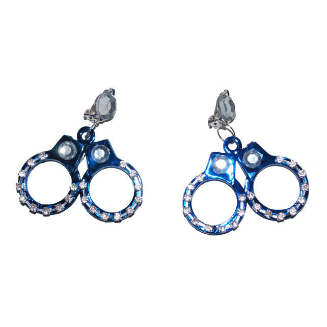 boucles d''oreilles menottes avec strass