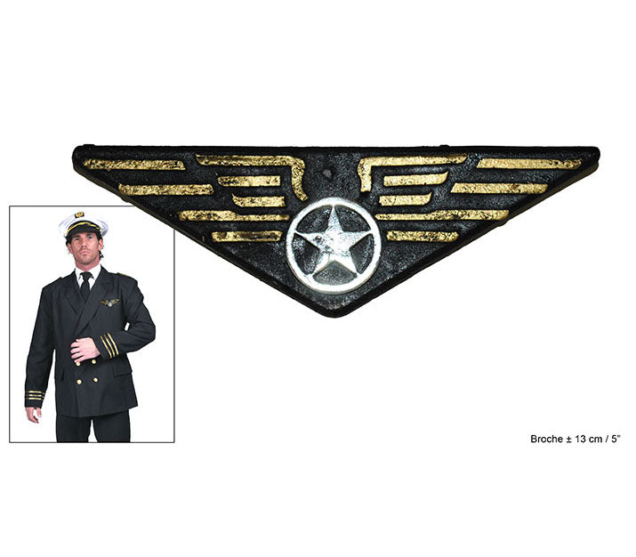 insigne badge pilote 12cm