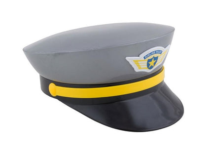 casquette rigide pilote grise 19x17cm