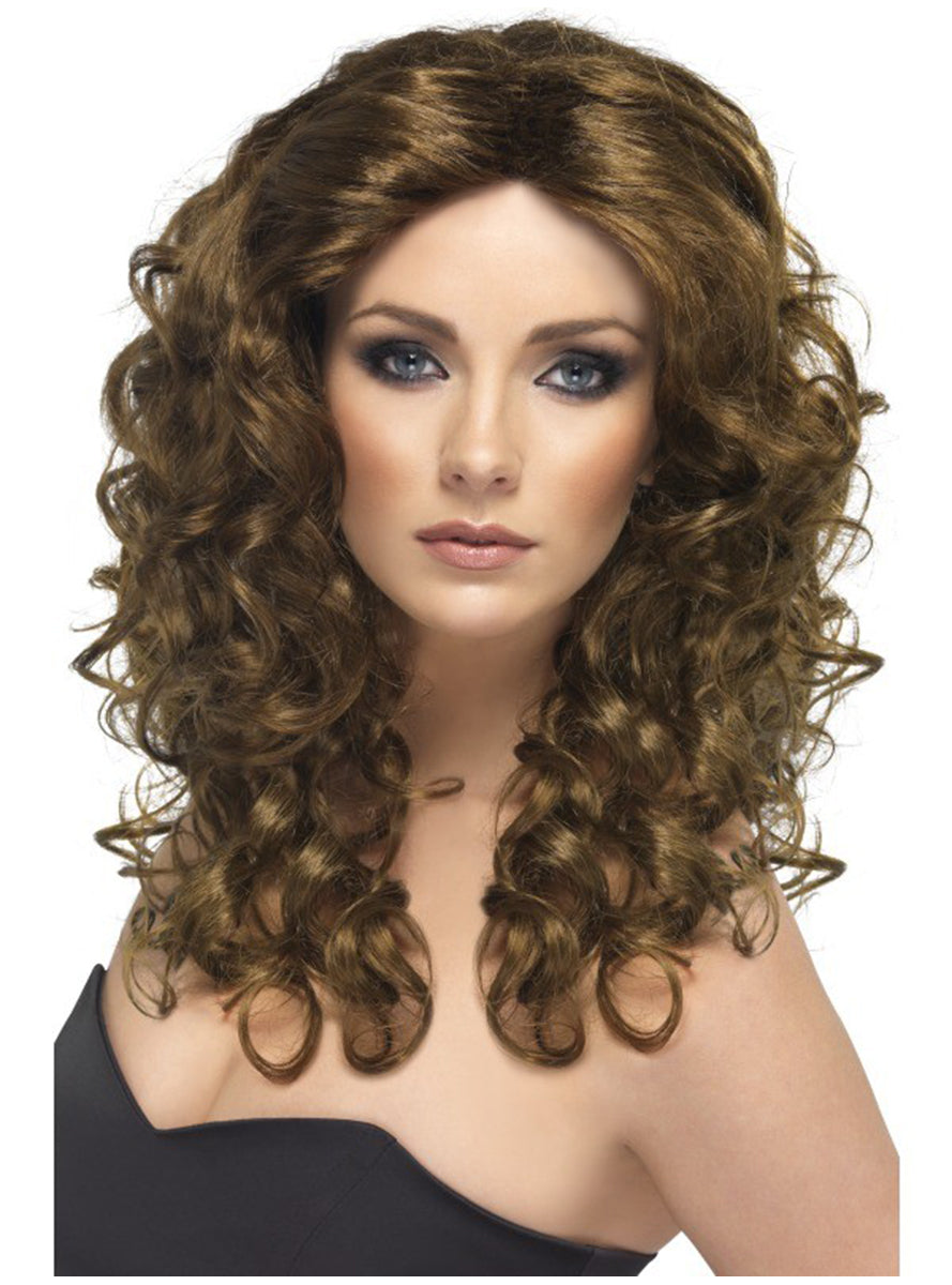 Perruque glamour marron