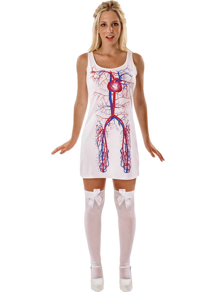 Déguisement système circulatoire femme