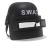 casque de policier swat noir avec visière enfant