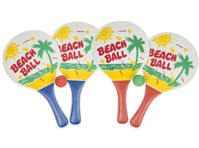 lot de 2 raquettes de plage beach ball 33cm