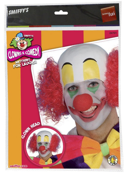 Perruque de clown au crâne rasé