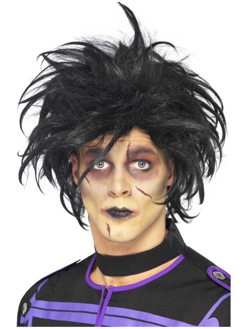 Perruque noire de psychopate