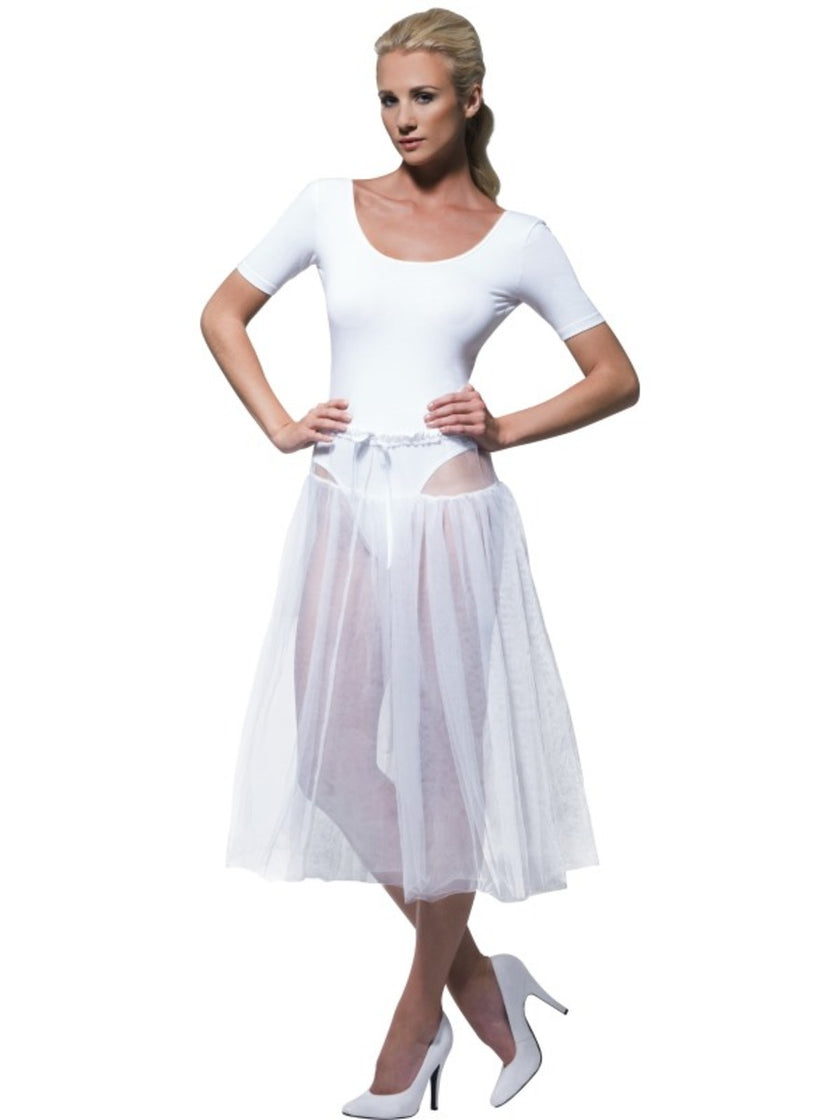 Tutu blanc ajustable femme
