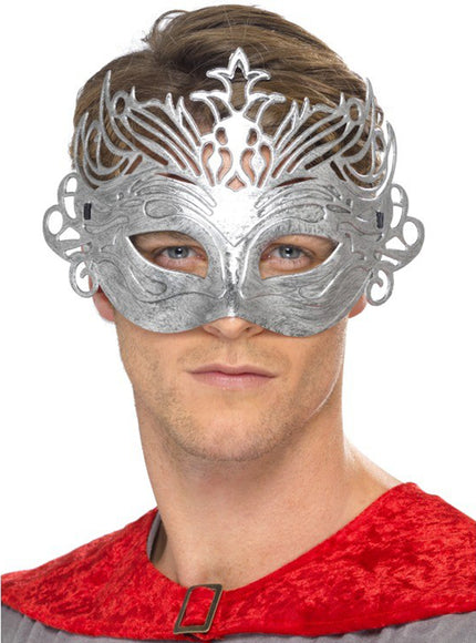 Masque colombine argenté