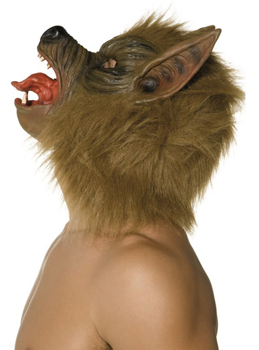 Masque de loup marron