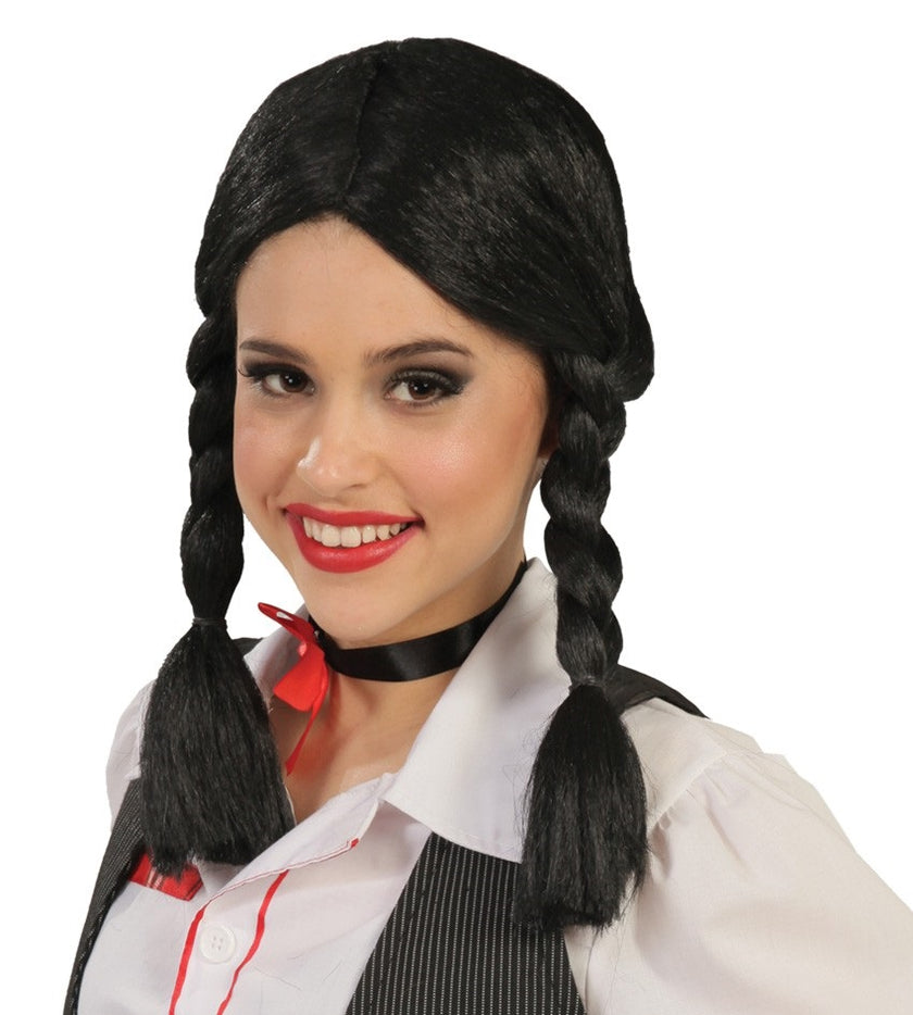 Perruque de tresses noire