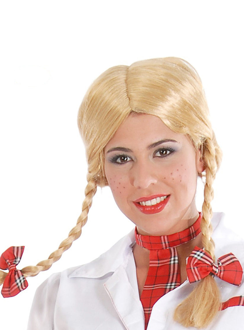 Perruque de tresses blonde