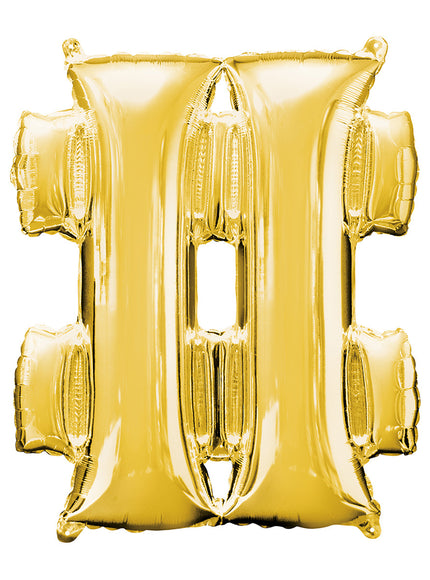 Ballon hashtag doré (86 cm)