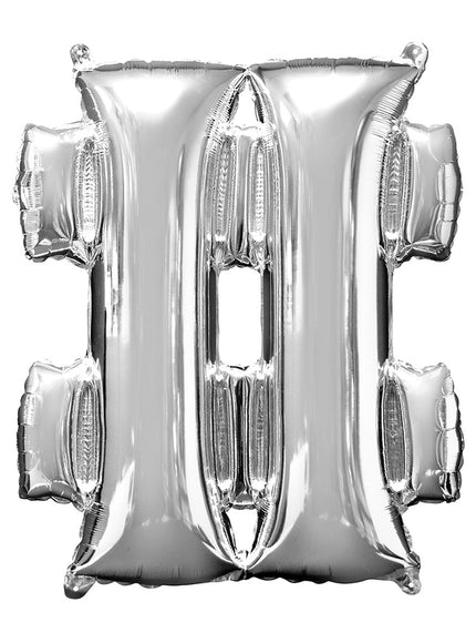 Ballon hashtag argenté (86 cm)