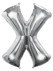 Ballon lettre X argenté (86 cm)