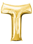 Ballon lettre T doré (86 cm)