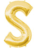 Ballon lettre S doré (86 cm)