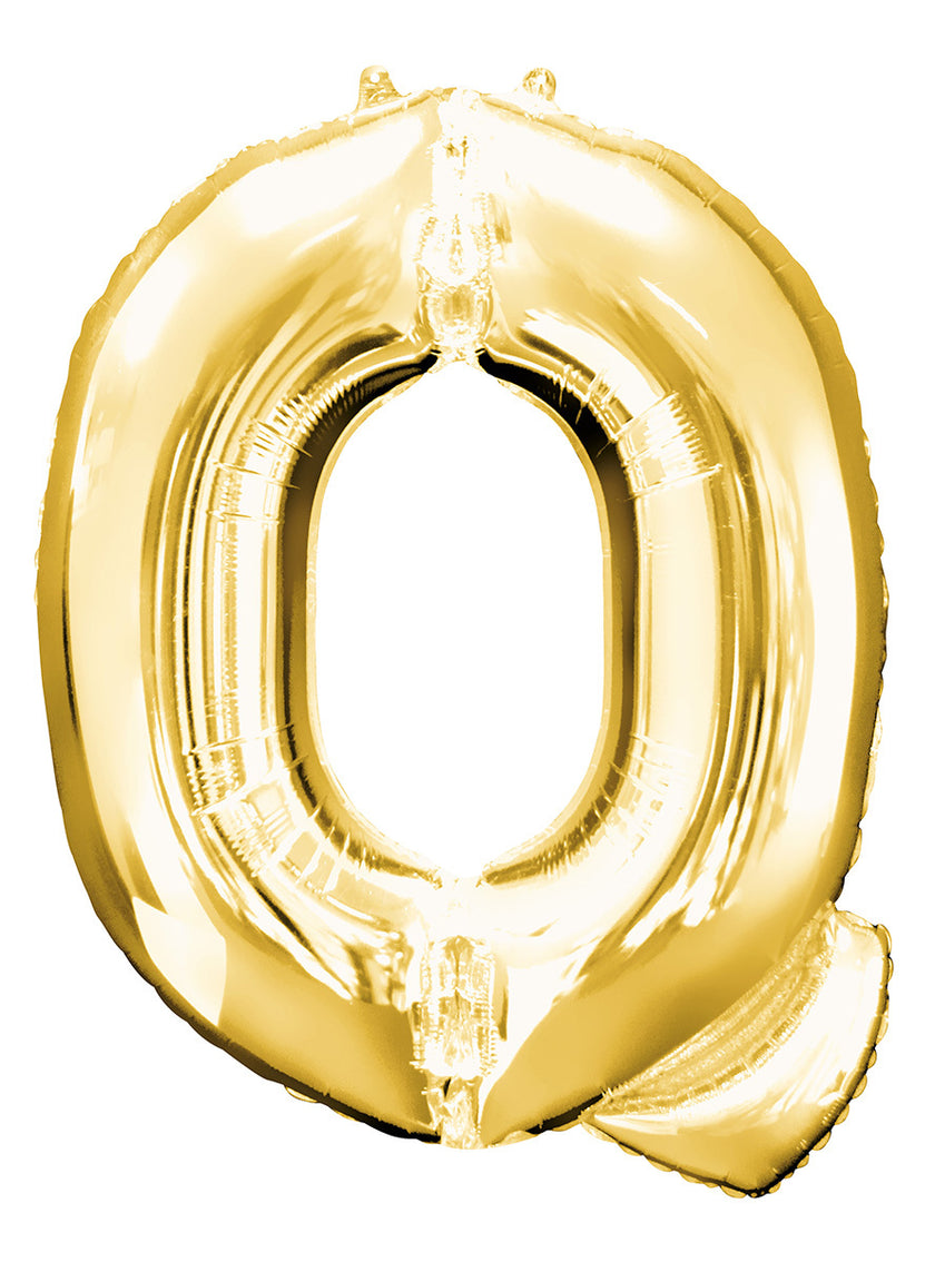 Ballon lettre Q doré (86 cm)