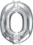 Ballon lettre O argenté (86 cm)