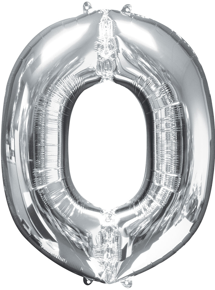 Ballon lettre O argenté (86 cm)