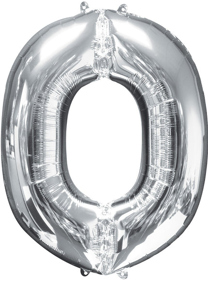 Ballon lettre O argenté (86 cm)