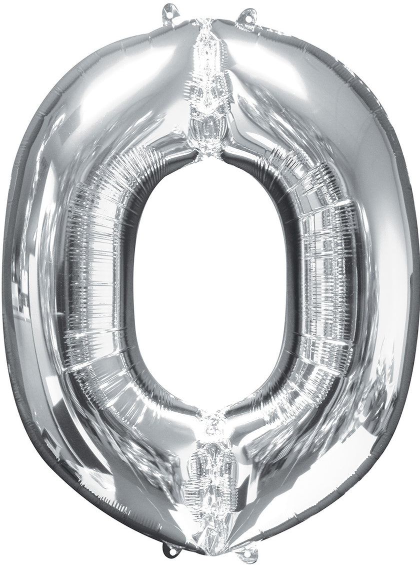 Ballon lettre O argenté (86 cm)