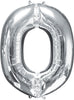Ballon lettre O argenté (86 cm)
