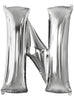 Ballon lettre N argenté (86 cm)
