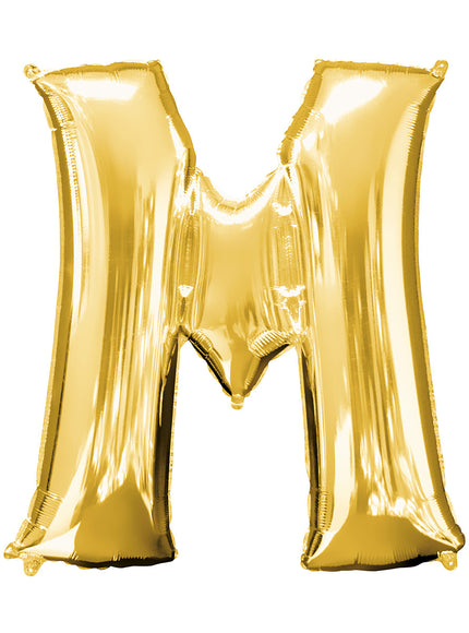 Ballon lettre M doré (86 cm)