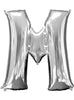 Ballon lettre M argenté (86 cm)